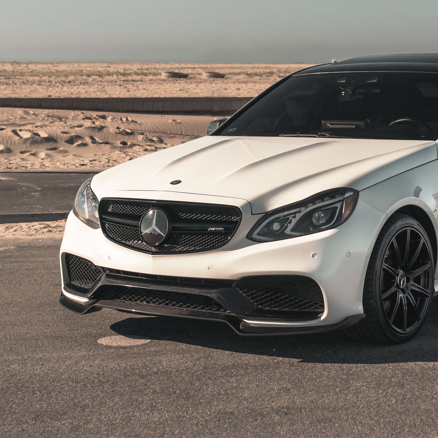 BR Designed W212 Facelift E63 Carbon Fiber Front Lip