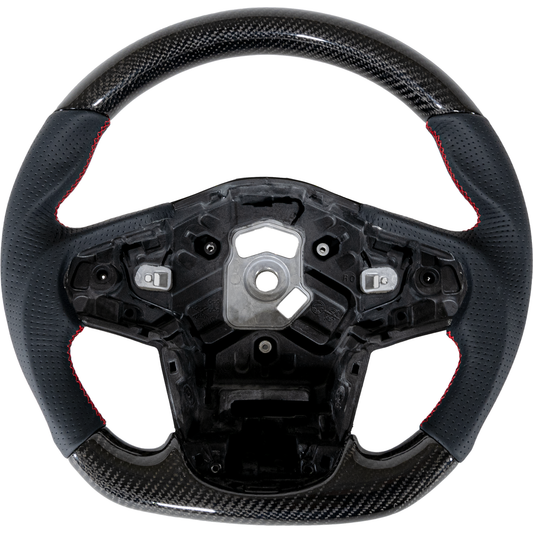 A90 Carbon Fiber Leather Steering Wheel