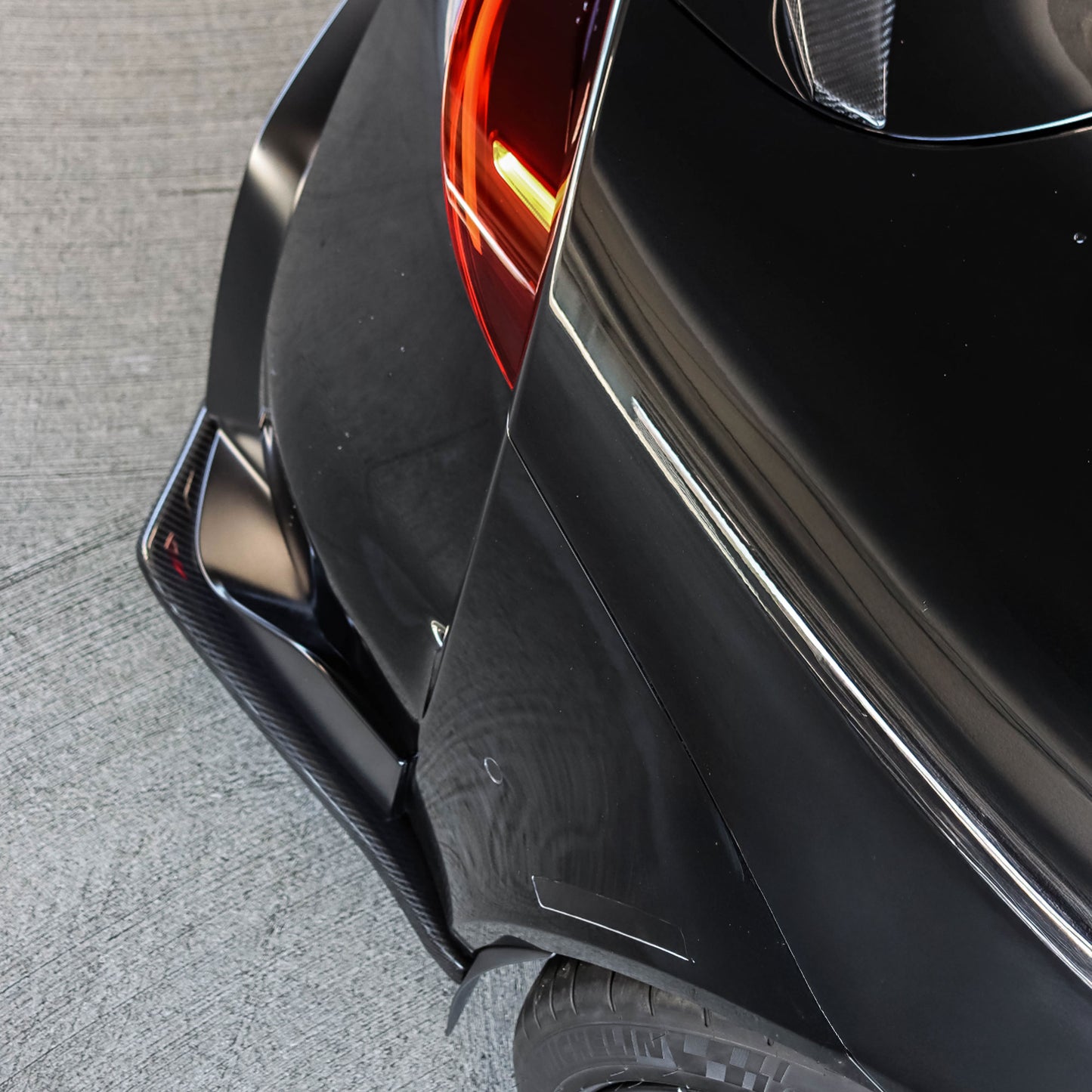 A90 Carbon Fiber Rear Bumper Side Splitters