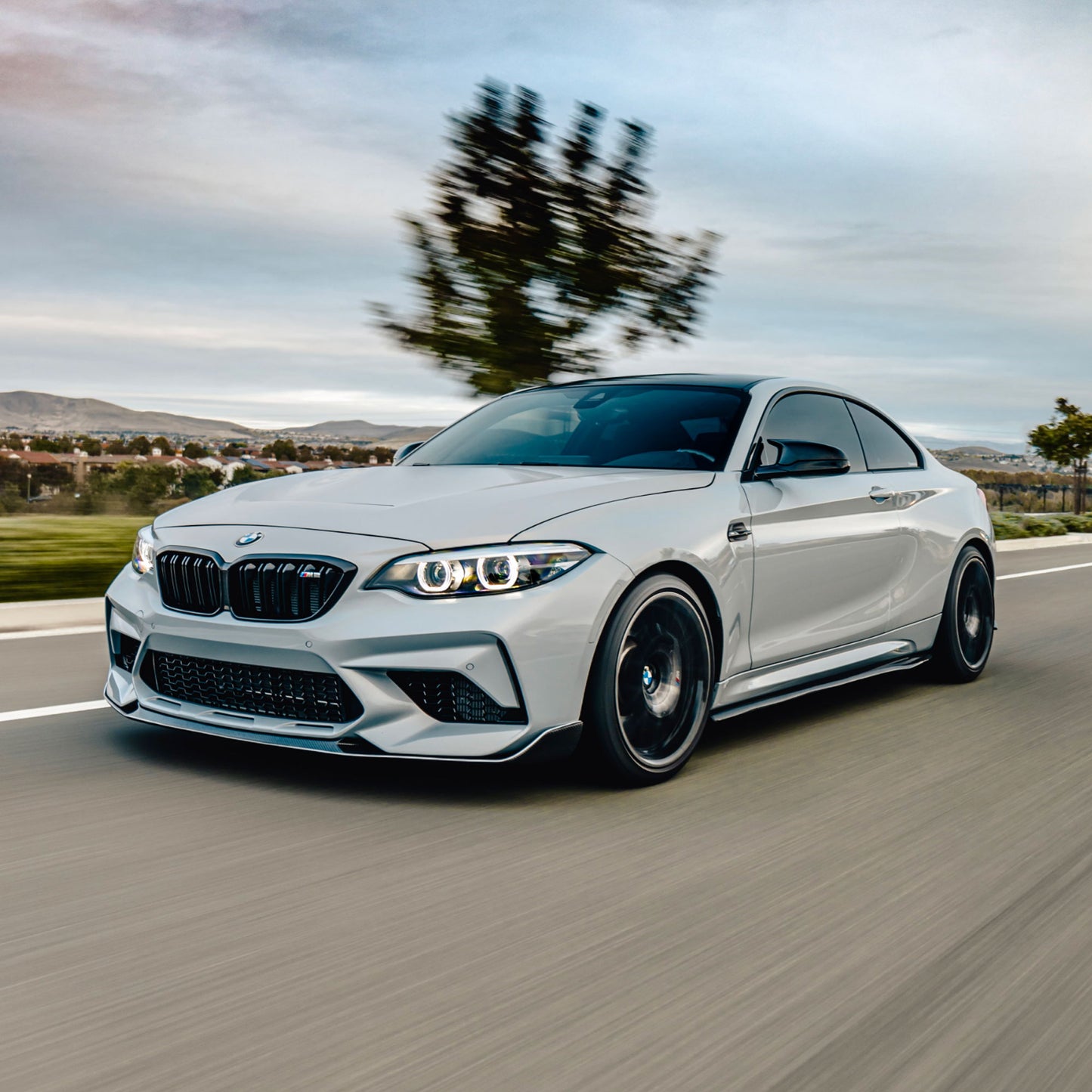R1 Designed F87 Carbon Fiber Side Skirt Extensions