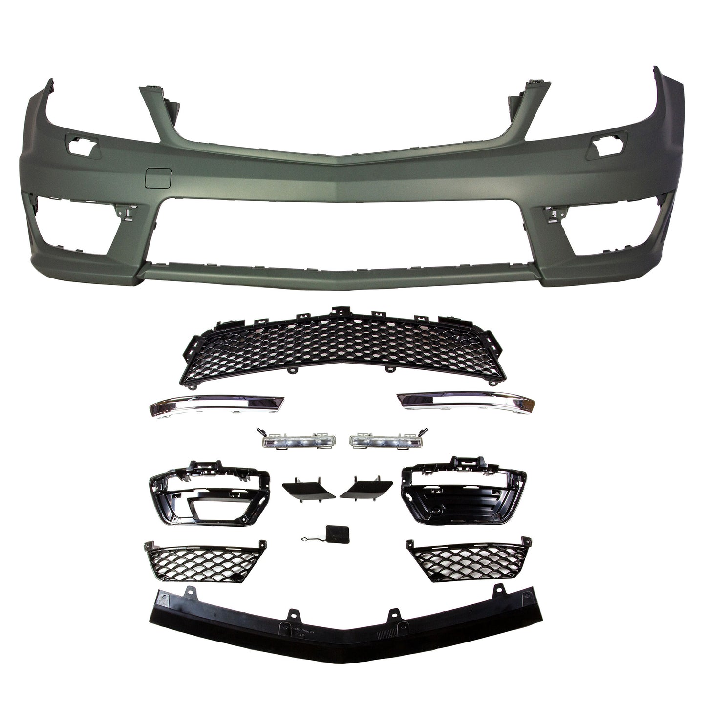 W204 C63 Facelift Designed Front Bumper